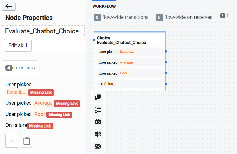Choice Skill Flow GUI