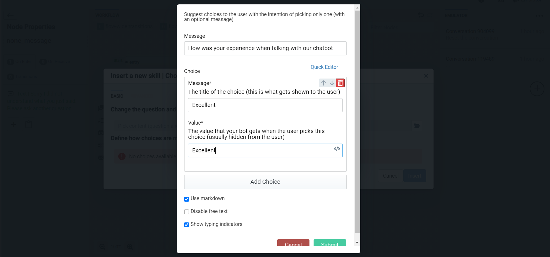Single Choice Content Element