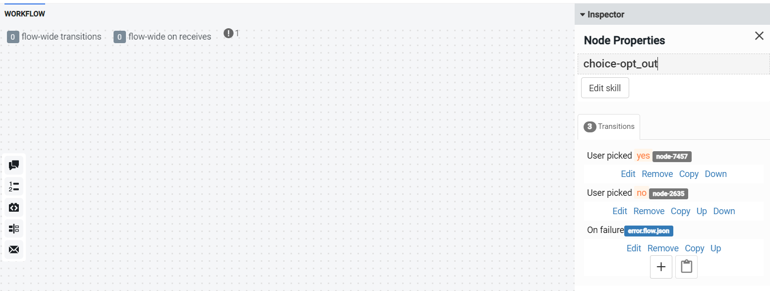 Editing a skill from GUI